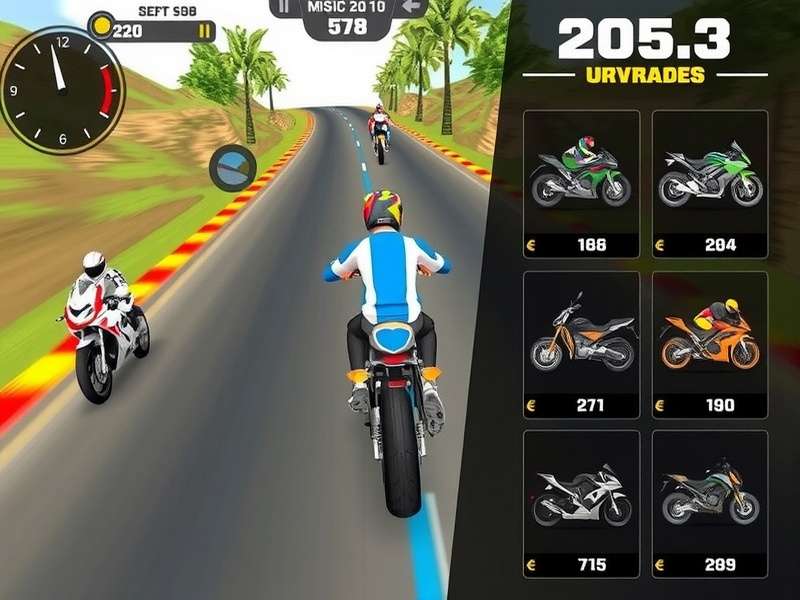 High Speed Cycler gameplay screenshot showing racing action